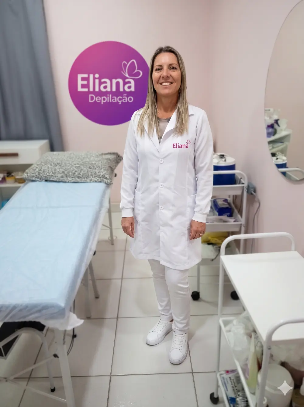 Eliana em seu studio particular